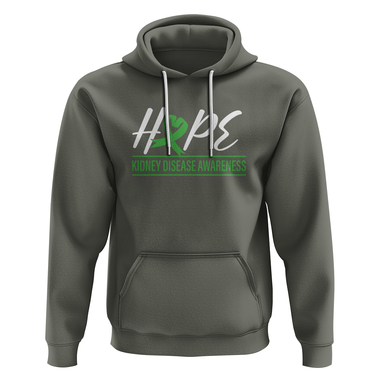 Hope Kidney Disease Awareness Month Green Ribbon Hoodie - Wonder Print Shop