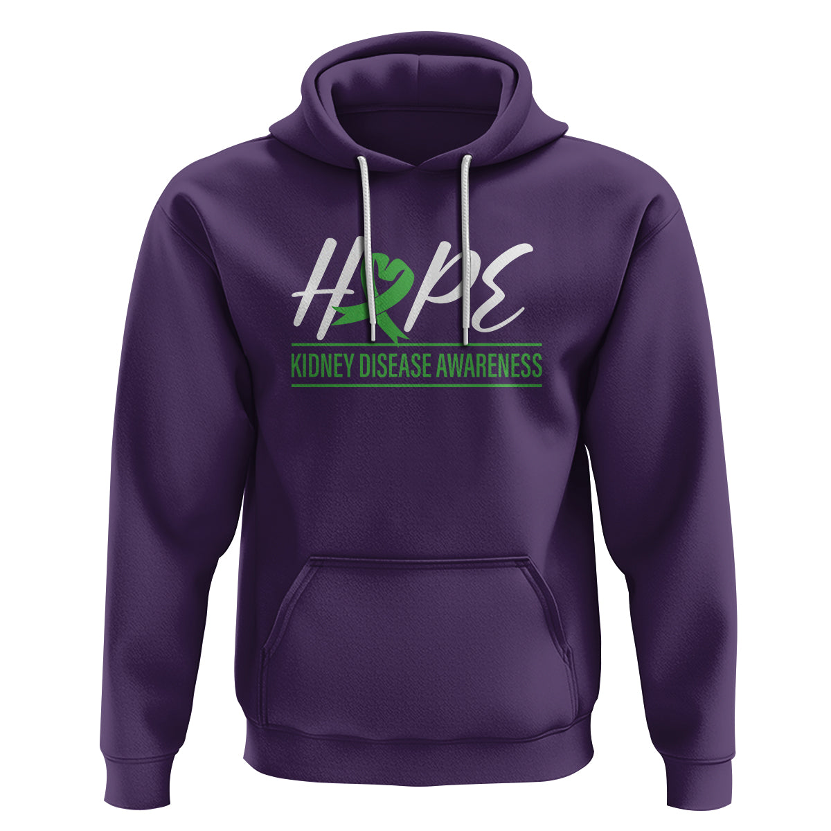 Hope Kidney Disease Awareness Month Green Ribbon Hoodie - Wonder Print Shop