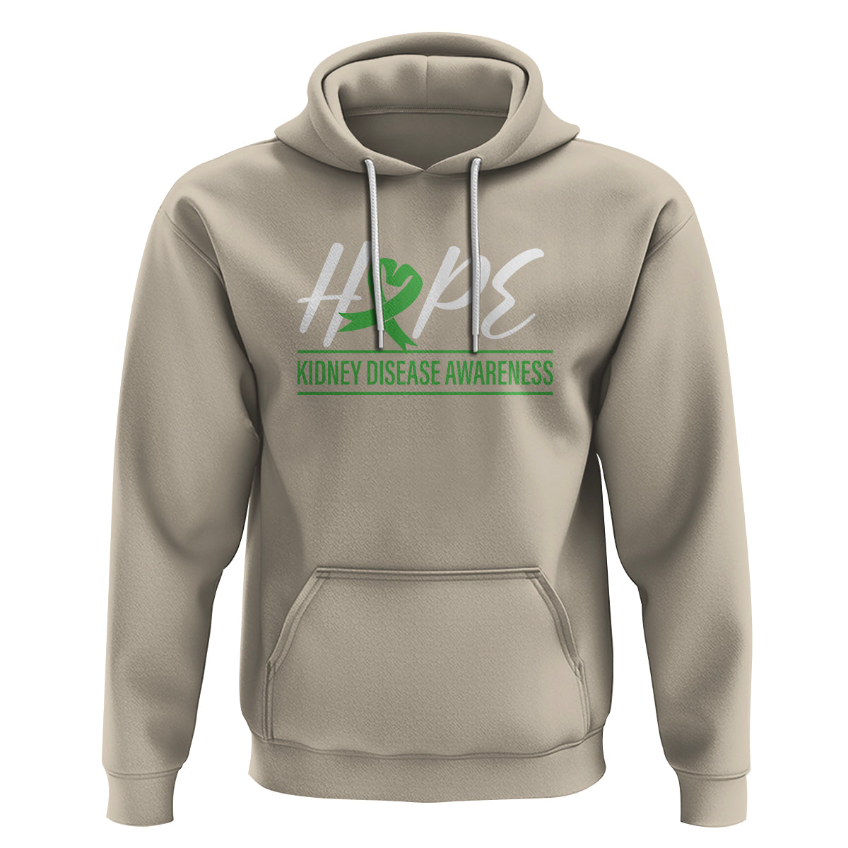Hope Kidney Disease Awareness Month Green Ribbon Hoodie - Wonder Print Shop