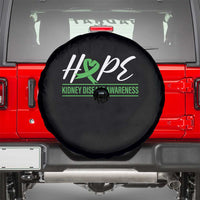 Hope Kidney Disease Awareness Month Green Ribbon Spare Tire Cover