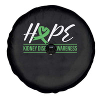 Hope Kidney Disease Awareness Month Green Ribbon Spare Tire Cover