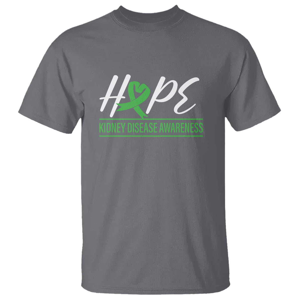 Hope Kidney Disease Awareness Month Green Ribbon T Shirt - Wonder Print Shop