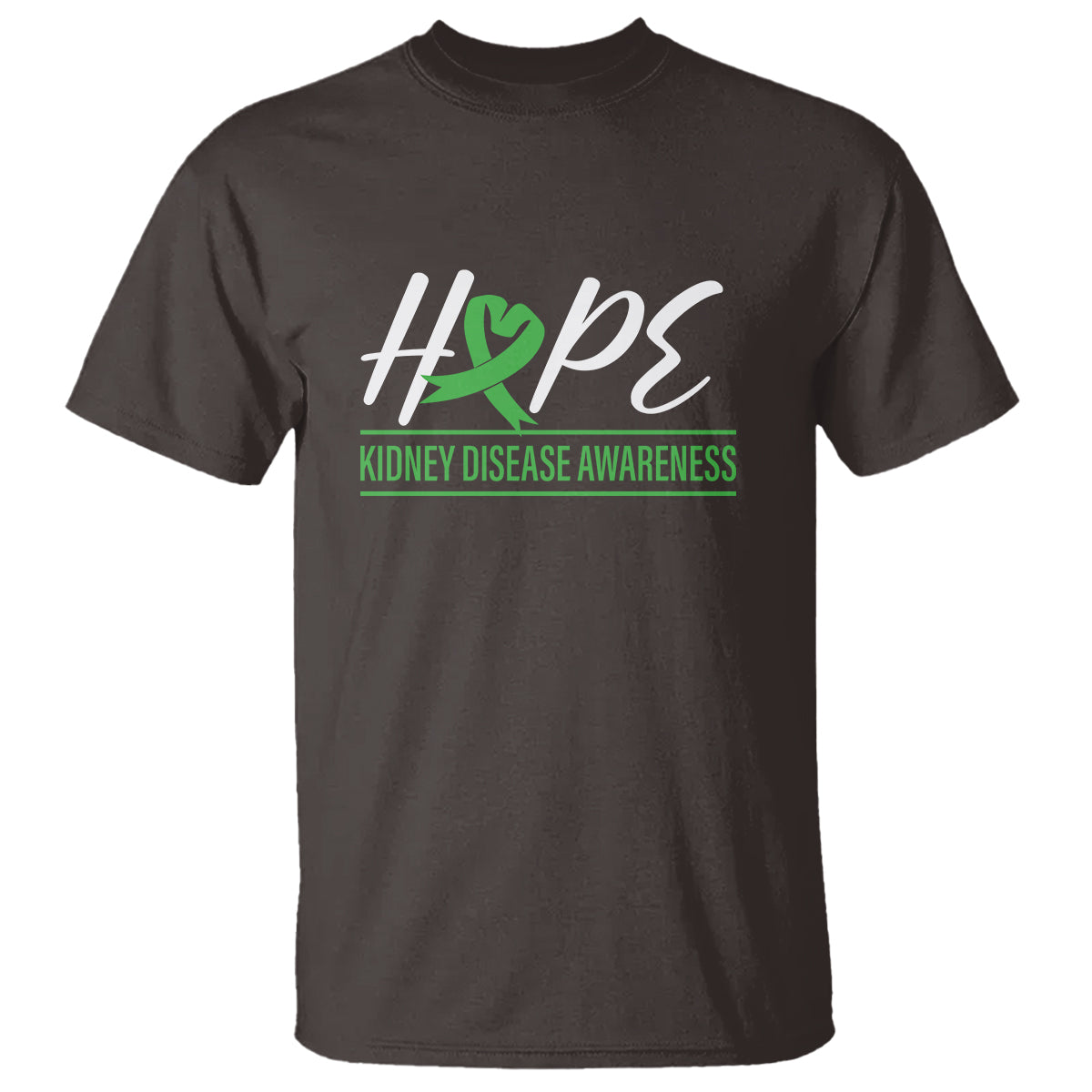 Hope Kidney Disease Awareness Month Green Ribbon T Shirt - Wonder Print Shop