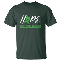 Hope Kidney Disease Awareness Month Green Ribbon T Shirt - Wonder Print Shop