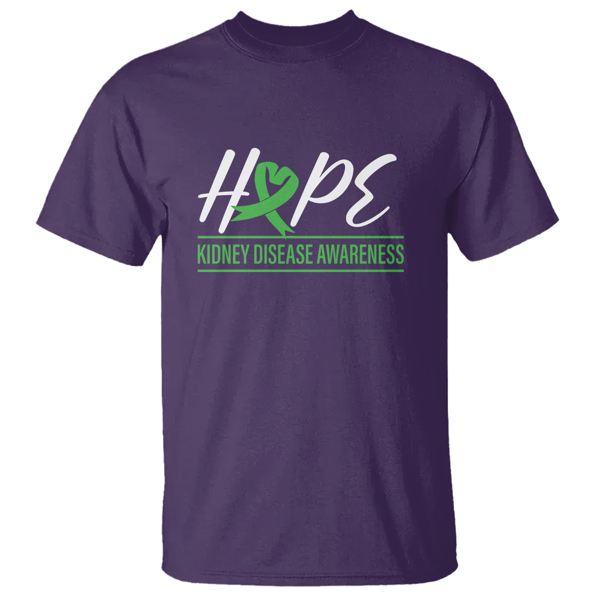 Hope Kidney Disease Awareness Month Green Ribbon T Shirt - Wonder Print Shop