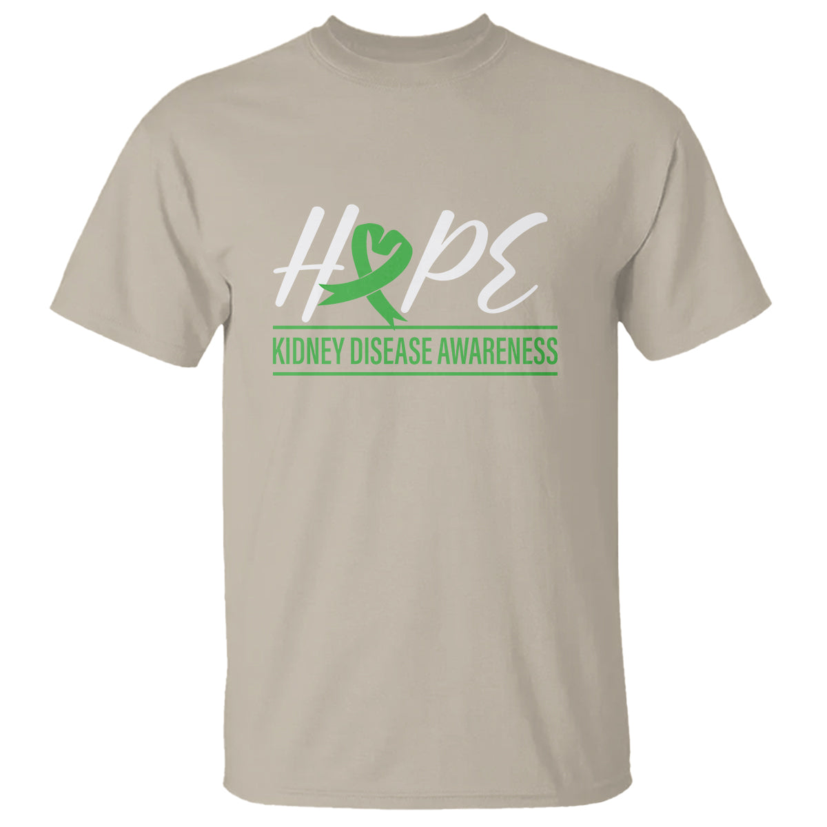 Hope Kidney Disease Awareness Month Green Ribbon T Shirt - Wonder Print Shop