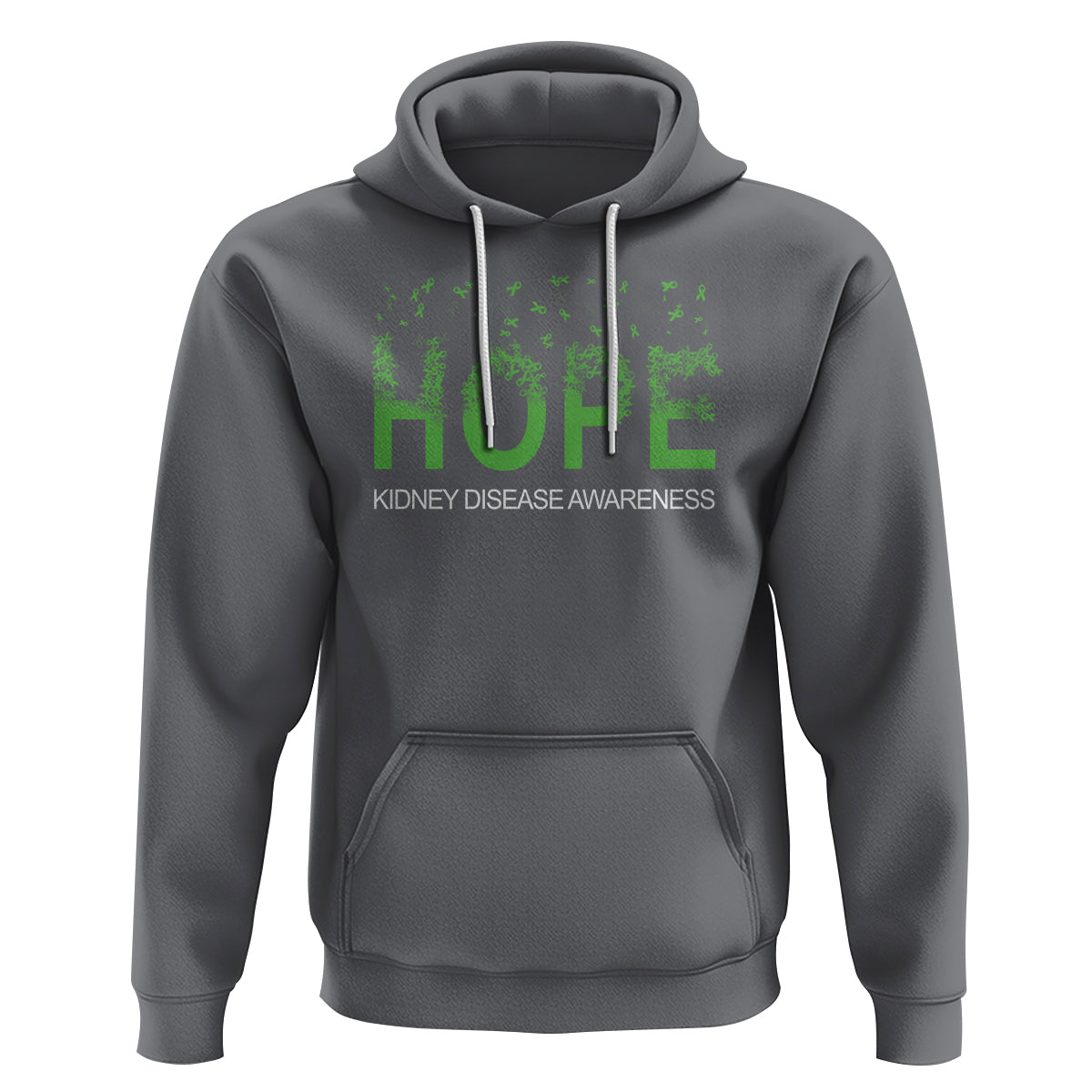 Kidney Disease Awareness Month Hoodie Hope Green Ribbon Support - Wonder Print Shop