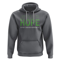 Kidney Disease Awareness Month Hoodie Hope Green Ribbon Support - Wonder Print Shop