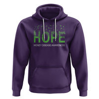 Kidney Disease Awareness Month Hoodie Hope Green Ribbon Support - Wonder Print Shop