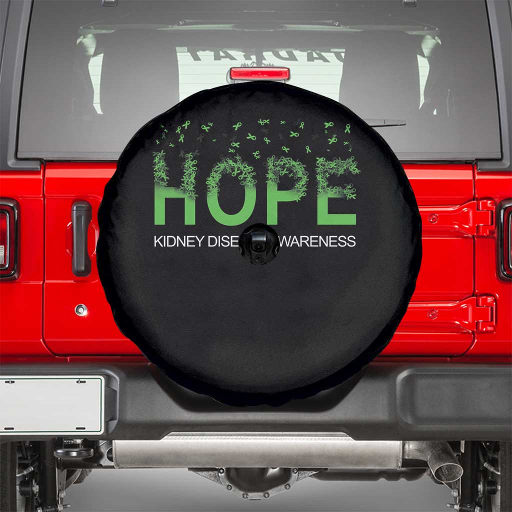 Kidney Disease Awareness Month Spare Tire Cover Hope Green Ribbon Support