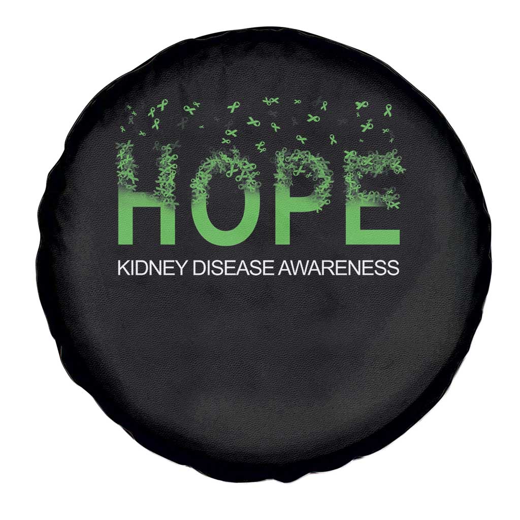 Kidney Disease Awareness Month Spare Tire Cover Hope Green Ribbon Support