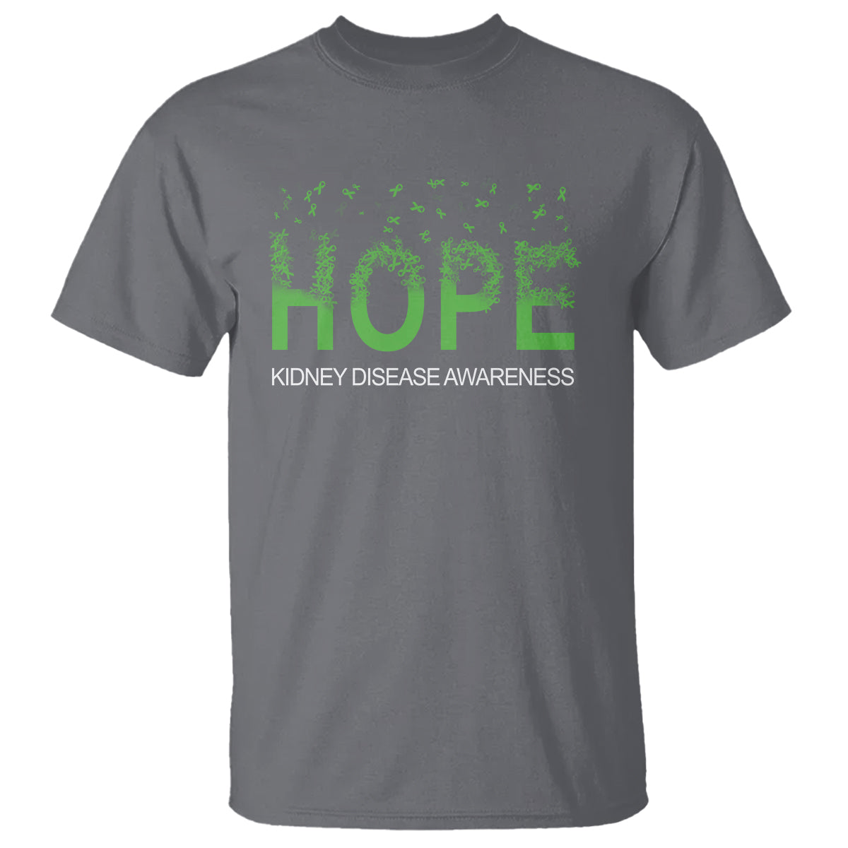 Kidney Disease Awareness Month T Shirt Hope Green Ribbon Support - Wonder Print Shop