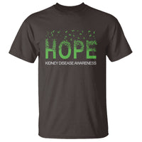 Kidney Disease Awareness Month T Shirt Hope Green Ribbon Support - Wonder Print Shop