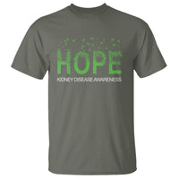 Kidney Disease Awareness Month T Shirt Hope Green Ribbon Support - Wonder Print Shop