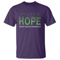 Kidney Disease Awareness Month T Shirt Hope Green Ribbon Support - Wonder Print Shop