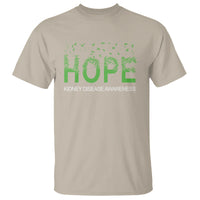 Kidney Disease Awareness Month T Shirt Hope Green Ribbon Support - Wonder Print Shop