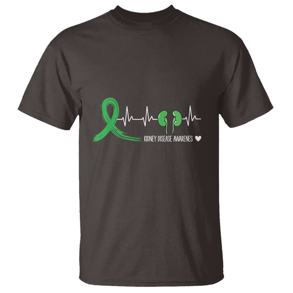 Kidney Disease Awareness Month T Shirt Heartbeat Transplant Organ Donor - Wonder Print Shop