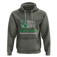 Kidney Disease Awareness Month Hoodie Support Squad USA Flag Strong Warrior - Wonder Print Shop