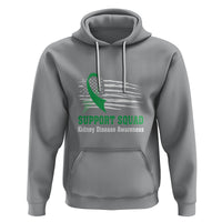Kidney Disease Awareness Month Hoodie Support Squad USA Flag Strong Warrior - Wonder Print Shop