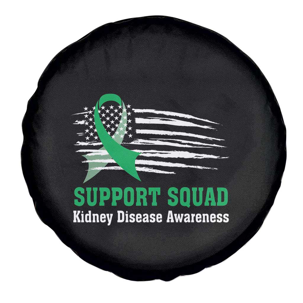 Kidney Disease Awareness Month Spare Tire Cover Support Squad USA Flag Strong Warrior