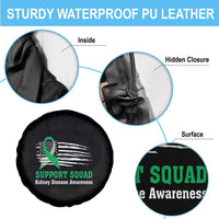 Kidney Disease Awareness Month Spare Tire Cover Support Squad USA Flag Strong Warrior
