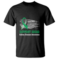 Kidney Disease Awareness Month T Shirt Support Squad USA Flag Strong Warrior - Wonder Print Shop