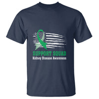 Kidney Disease Awareness Month T Shirt Support Squad USA Flag Strong Warrior - Wonder Print Shop
