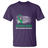 Kidney Disease Awareness Month T Shirt Support Squad USA Flag Strong Warrior - Wonder Print Shop