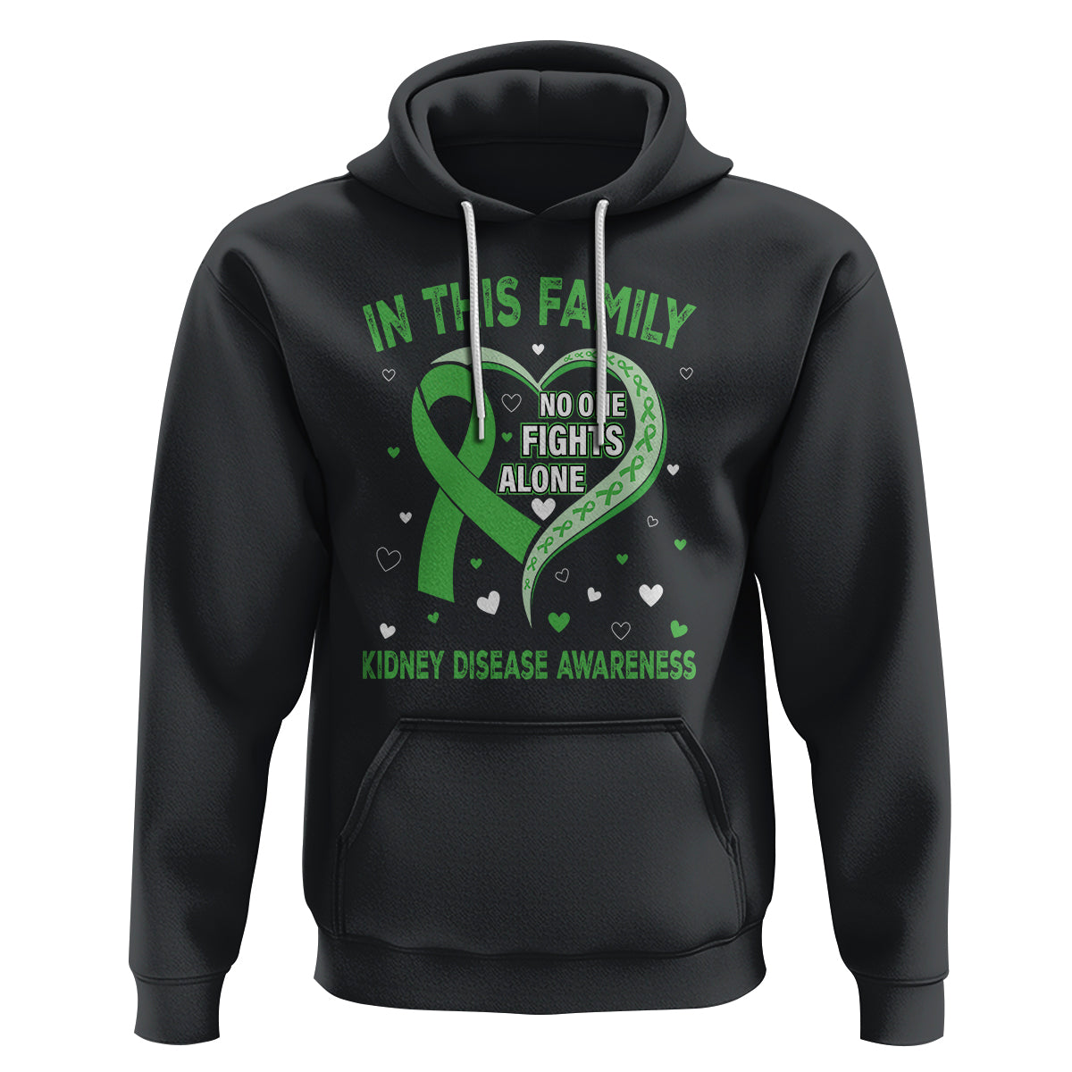 Kidney Disease Awareness Month Hoodie No One Fights Alone In This Family - Wonder Print Shop