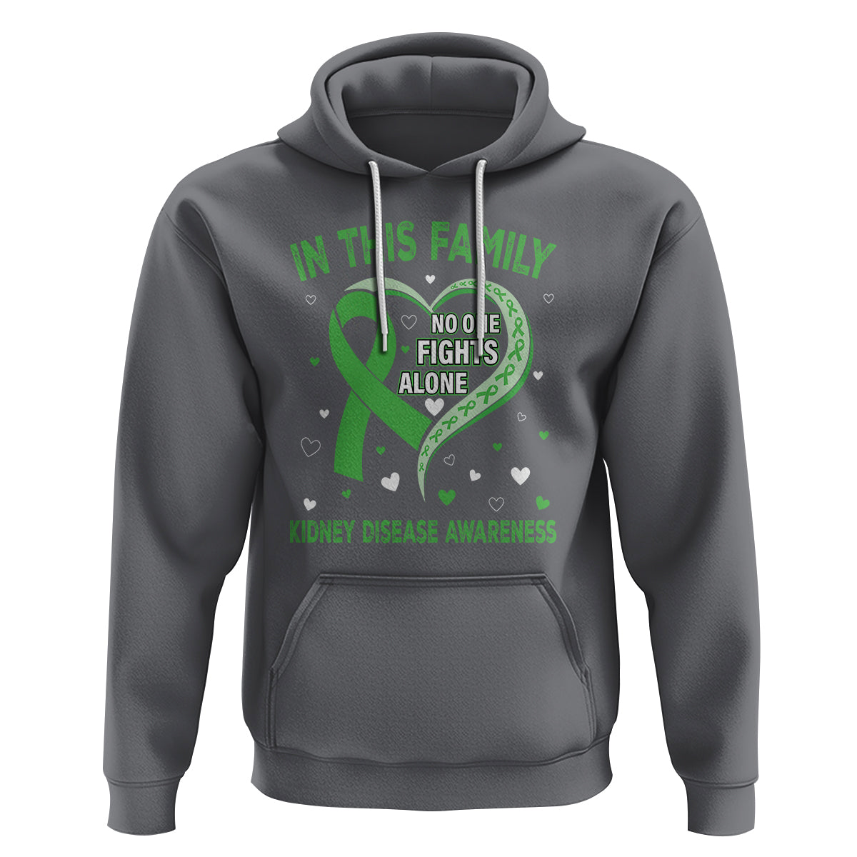 Kidney Disease Awareness Month Hoodie No One Fights Alone In This Family - Wonder Print Shop