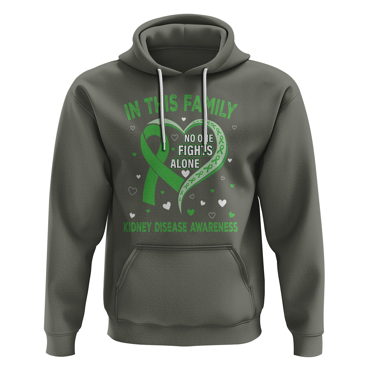 Kidney Disease Awareness Month Hoodie No One Fights Alone In This Family - Wonder Print Shop