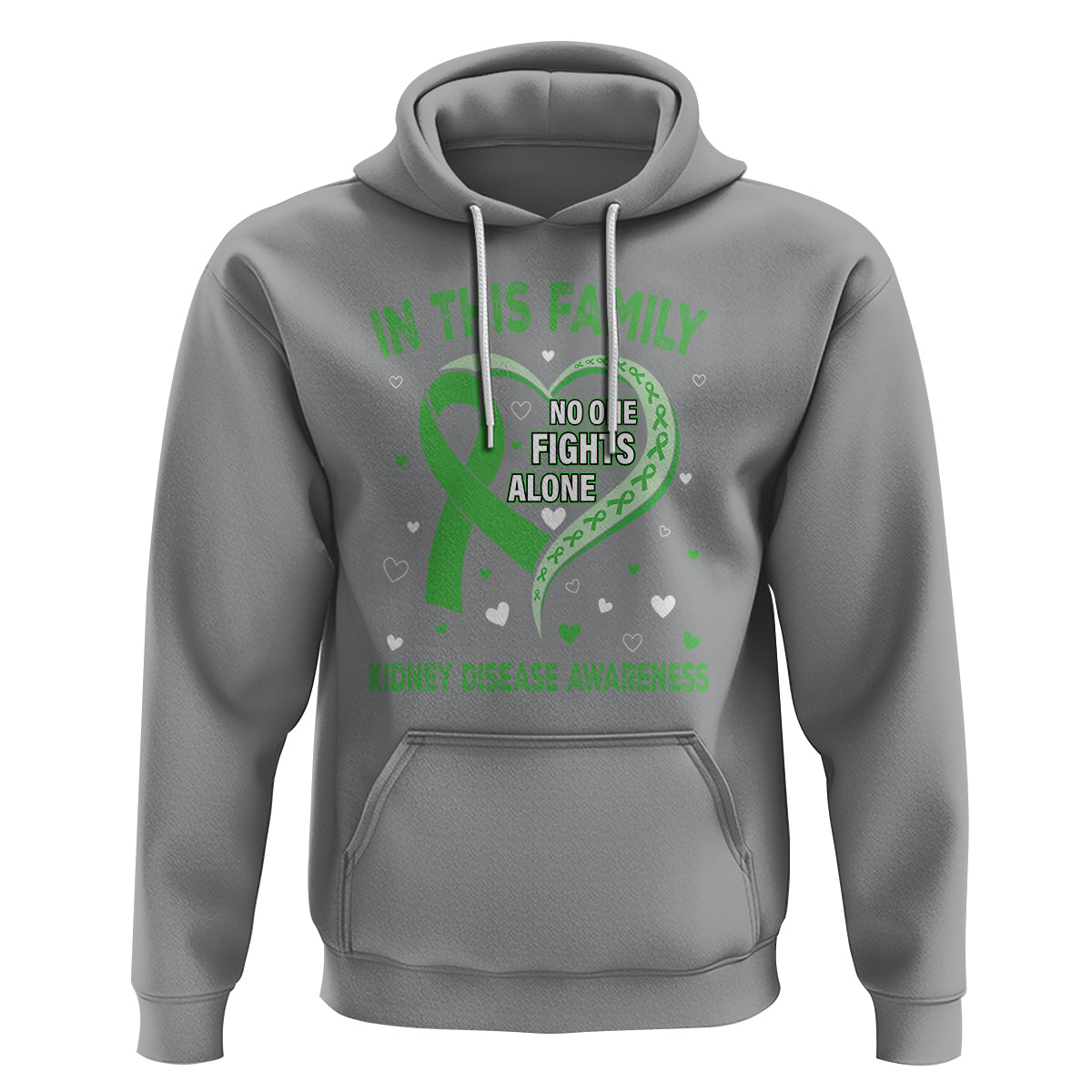 Kidney Disease Awareness Month Hoodie No One Fights Alone In This Family - Wonder Print Shop