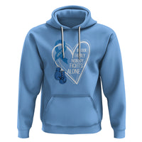 Colorectal Cancer Awareness Hoodie In Our Family Nobody Fights Alone Colon Colonscopy - Wonder Print Shop