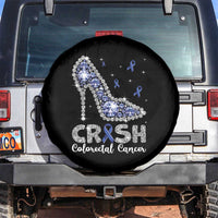 Colorectal Cancer Awareness Spare Tire Cover Crush Colon Colonscopy Blue Ribbon High Heels