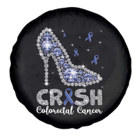 Colorectal Cancer Awareness Spare Tire Cover Crush Colon Colonscopy Blue Ribbon High Heels