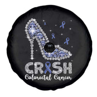 Colorectal Cancer Awareness Spare Tire Cover Crush Colon Colonscopy Blue Ribbon High Heels