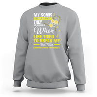Endometriosis Awareness Sweatshirt My Scars Tell A Story When Life Tried To Break Me But Failed - Wonder Print Shop
