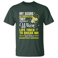Endometriosis Awareness T Shirt My Scars Tell A Story When Life Tried To Break Me But Failed - Wonder Print Shop