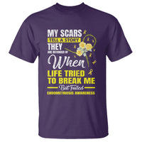 Endometriosis Awareness T Shirt My Scars Tell A Story When Life Tried To Break Me But Failed - Wonder Print Shop