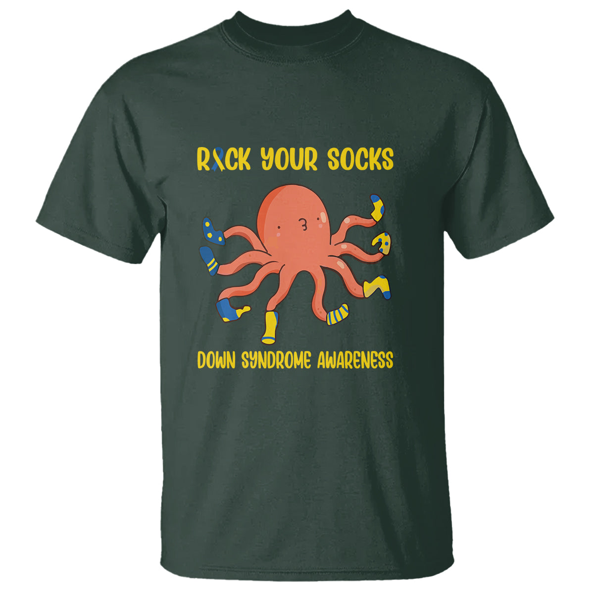 Down Syndrome Day T Shirt Rock Your Sock Funny Octopus Socks - Wonder Print Shop