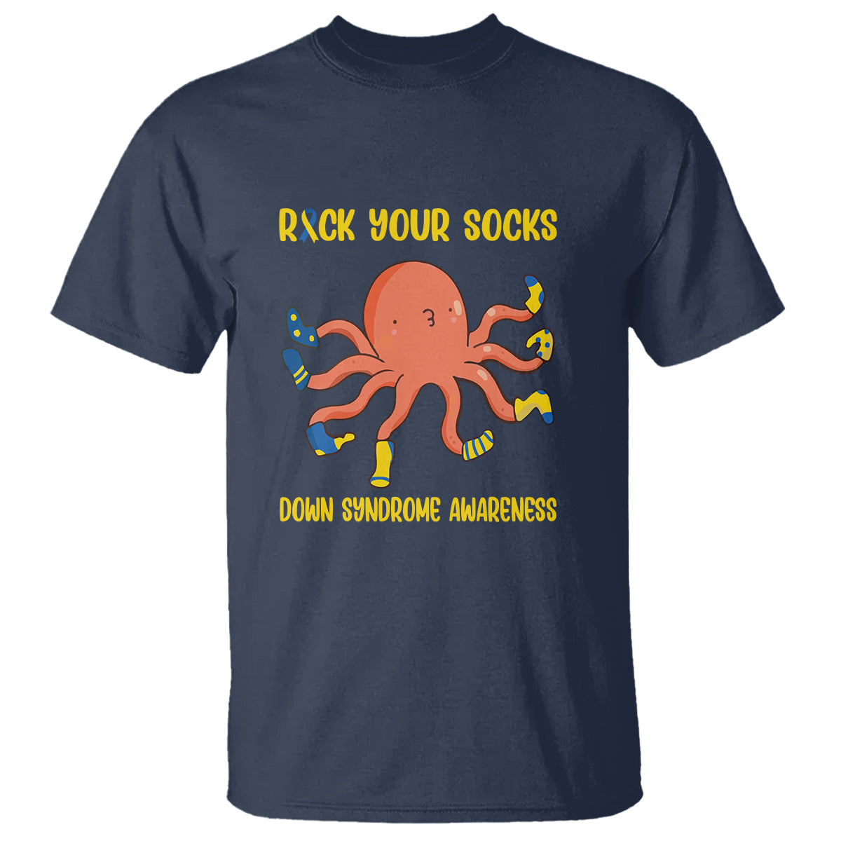 Down Syndrome Day T Shirt Rock Your Sock Funny Octopus Socks - Wonder Print Shop