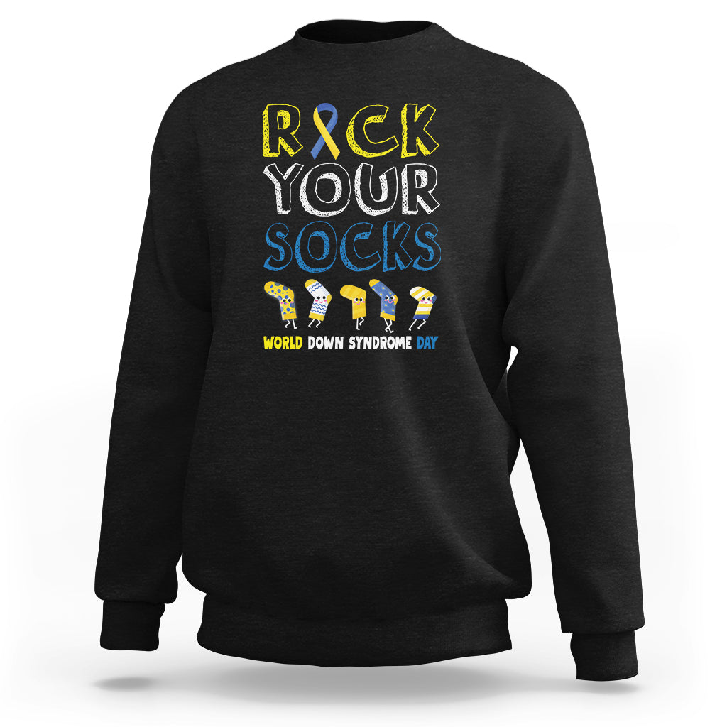 World Down Syndrome Day Rock Your Sock Sweatshirt - Wonder Print Shop