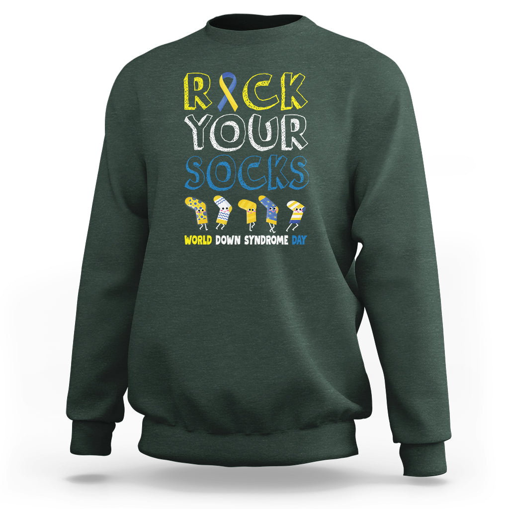 World Down Syndrome Day Rock Your Sock Sweatshirt - Wonder Print Shop