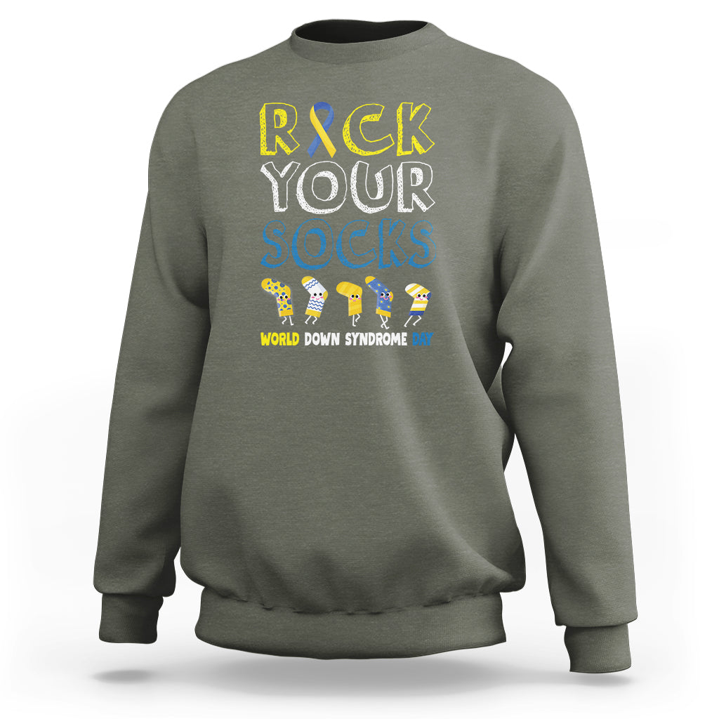 World Down Syndrome Day Rock Your Sock Sweatshirt - Wonder Print Shop