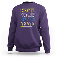 World Down Syndrome Day Rock Your Sock Sweatshirt - Wonder Print Shop