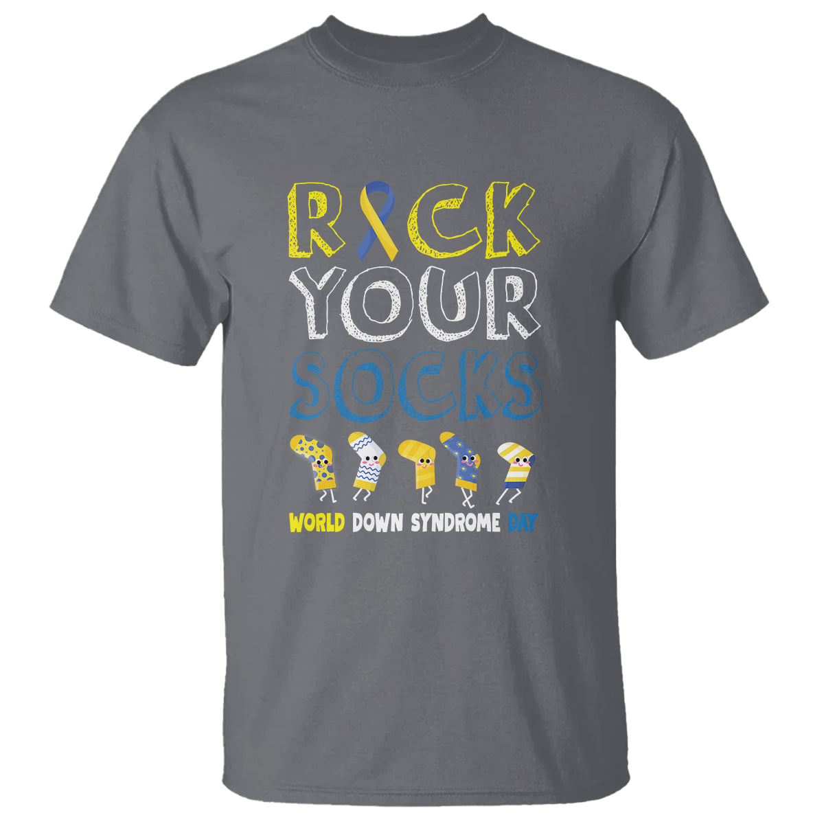 World Down Syndrome Day Rock Your Sock T Shirt - Wonder Print Shop
