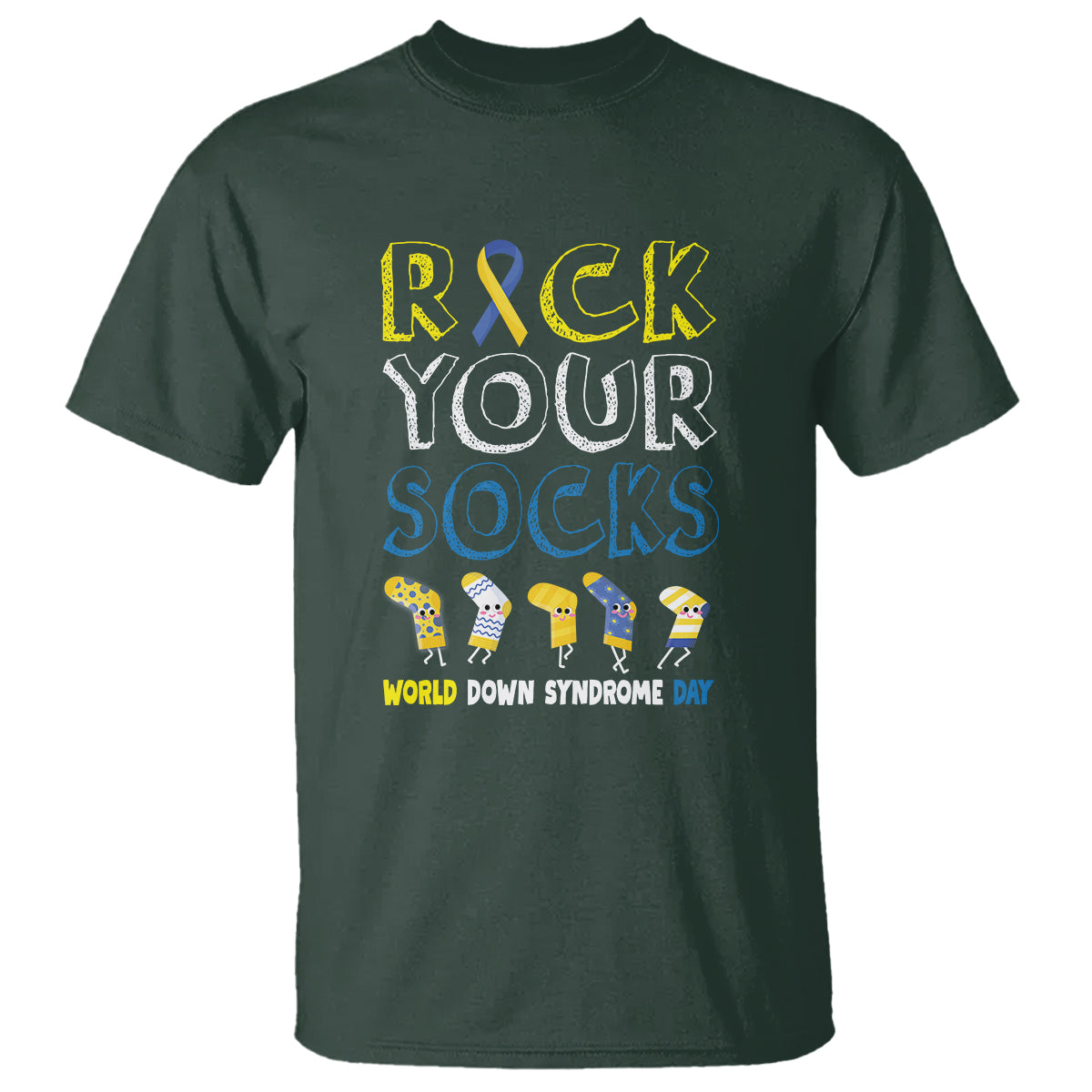 World Down Syndrome Day Rock Your Sock T Shirt - Wonder Print Shop