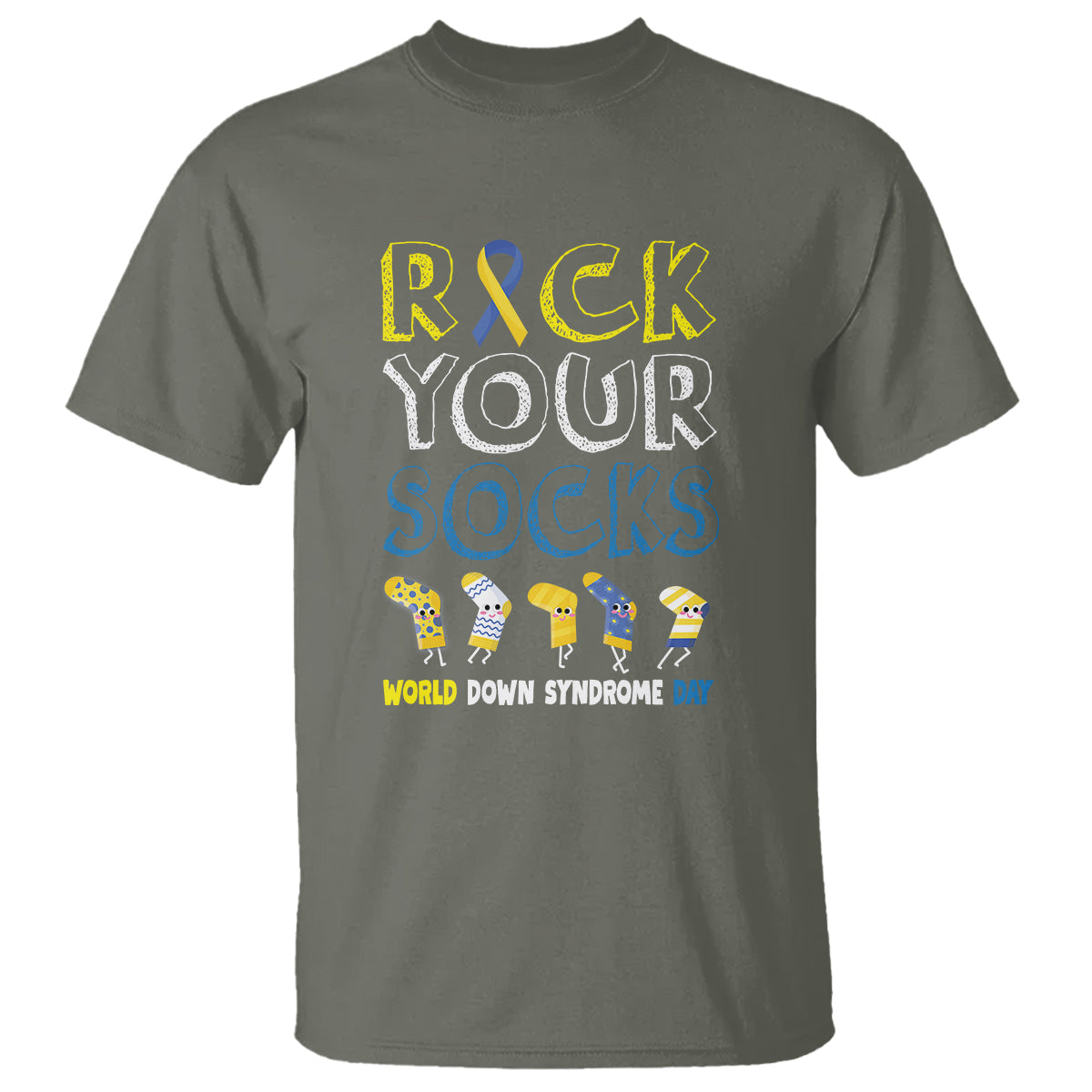 World Down Syndrome Day Rock Your Sock T Shirt - Wonder Print Shop