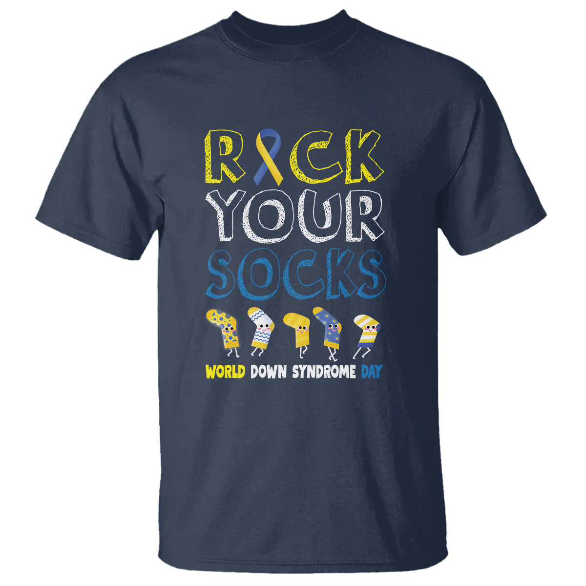 World Down Syndrome Day Rock Your Sock T Shirt - Wonder Print Shop
