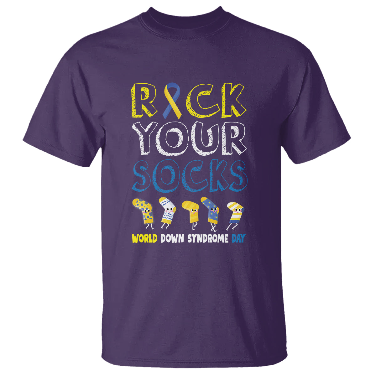 World Down Syndrome Day Rock Your Sock T Shirt - Wonder Print Shop